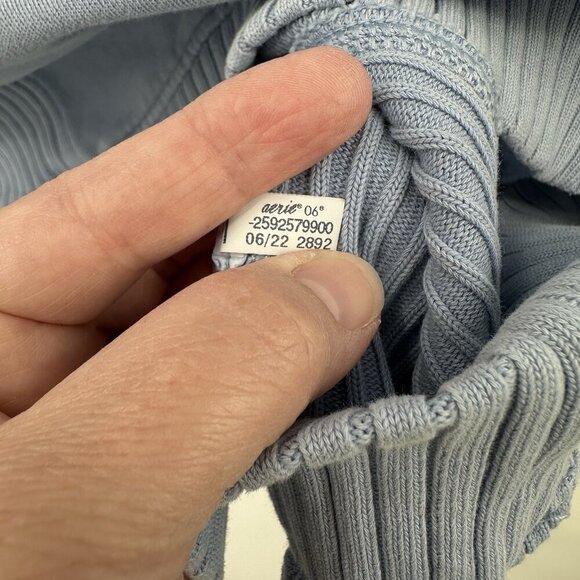 AERIE down to earth sweatshirt oversized slouchy crewneck long sleeve blue XL - Picture 1 of 7